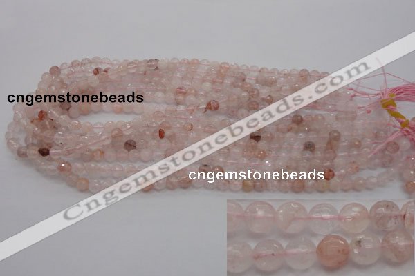 CPQ201 15.5 inches 4mm faceted round natural pink quartz beads