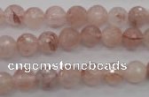 CPQ203 15.5 inches 8mm faceted round natural pink quartz beads