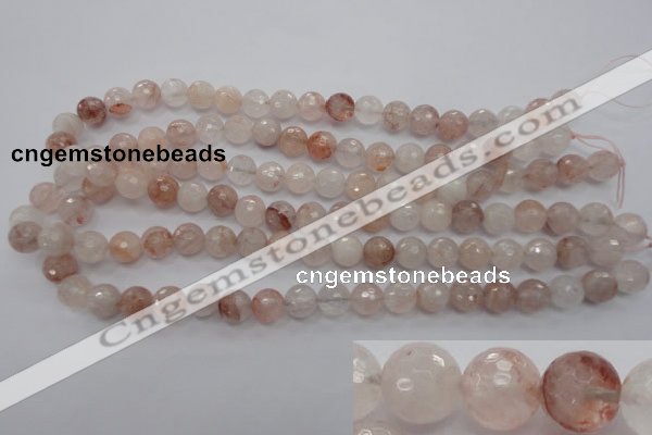 CPQ204 15.5 inches 10mm faceted round natural pink quartz beads