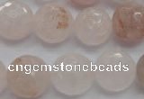 CPQ206 15.5 inches 14mm faceted round natural pink quartz beads