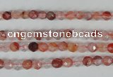 CPQ21 15.5 inches 4mm faceted round natural pink quartz beads