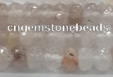 CPQ210 15.5 inches 4*6mm faceted rondelle natural pink quartz beads