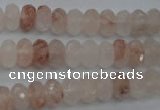CPQ212 15.5 inches 6*10mm faceted rondelle natural pink quartz beads