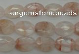 CPQ218 15.5 inches 10*14mm faceted oval natural pink quartz beads