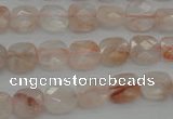 CPQ231 15.5 inches 10*10mm faceted square natural pink quartz beads