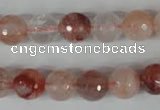 CPQ24 15.5 inches 10mm faceted round natural pink quartz beads