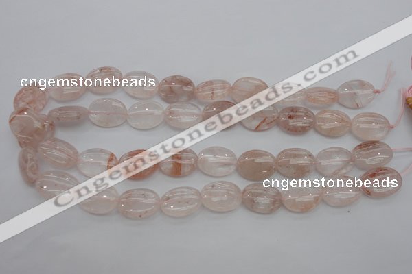 CPQ241 15.5 inches 15*20mm oval natural pink quartz beads