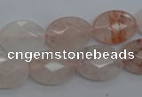 CPQ244 15.5 inches 13*18mm faceted oval natural pink quartz beads