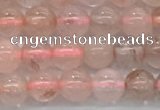 CPQ250 15.5 inches 4mm round natural pink quartz beads wholesale