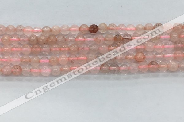 CPQ250 15.5 inches 4mm round natural pink quartz beads wholesale