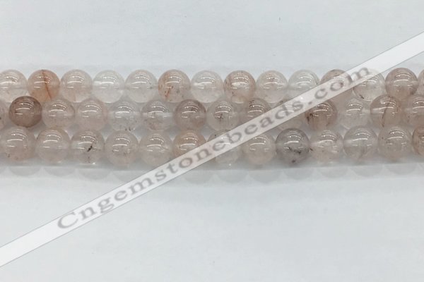 CPQ252 15.5 inches 8mm round natural pink quartz beads wholesale