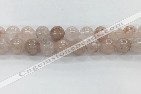 CPQ255 15.5 inches 14mm round natural pink quartz beads wholesale