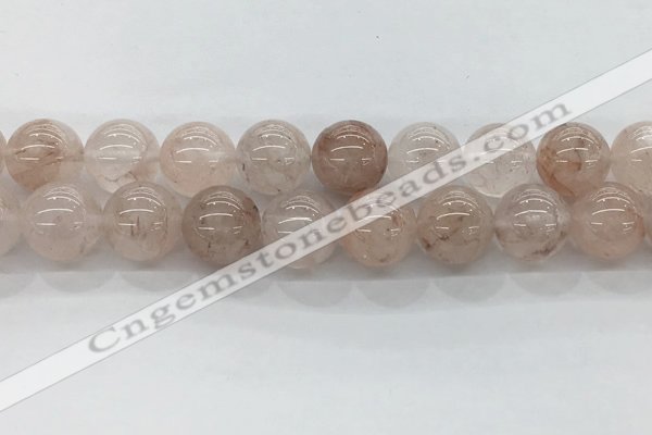 CPQ257 15.5 inches 18mm round natural pink quartz beads wholesale