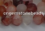 CPQ302 15.5 inches 8mm round matte pink quartz beads wholesale