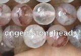 CPQ312 15.5 inches 8mm faceted round pink quartz beads wholesale