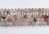 CPQ320 15.5 inches 10mm faceted round pink quartz beads