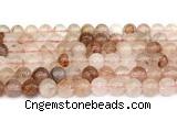 CPQ342 15.5 inches 8mm round pink quartz gemstone beads