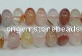 CPQ36 15.5 inches 8*12mm rondelle natural pink quartz beads