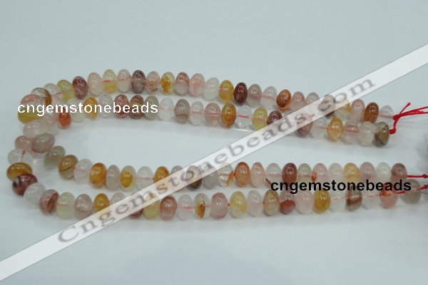 CPQ36 15.5 inches 8*12mm rondelle natural pink quartz beads