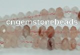 CPQ38 15.5 inches 5*8mm faceted rondelle natural pink quartz beads