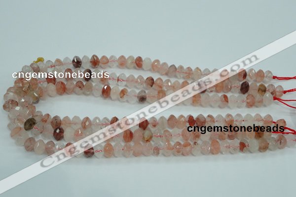 CPQ39 15.5 inches 6*10mm faceted rondelle natural pink quartz beads