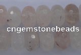 CPQ70 15.5 inches 10*16mm faceted rondelle natural pink quartz beads