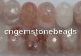 CPQ71 15.5 inches 12*18mm faceted rondelle natural pink quartz beads