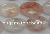 CPQ85 15.5 inches 18*25mm faceted oval natural pink quartz beads