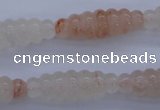 CPQ95 15.5 inches 10*30mm carved rice natural pink quartz beads