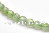 CPR04 A+ grade 6mm faceted round natural prehnite stone beads