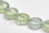 CPR08 A grade 12mm flat round natural prehnite gemstone beads