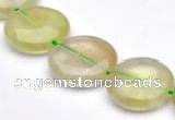 CPR09 A grade 16mm flat round natural prehnite gemstone beads