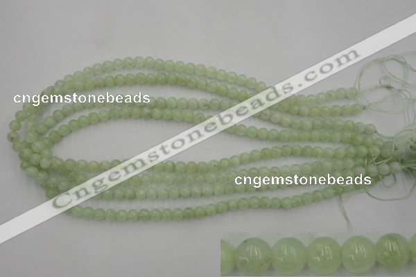 CPR101 15.5 inches 6mm round natural prehnite beads wholesale