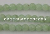 CPR111 15.5 inches 6mm faceted round natural prehnite beads wholesale