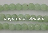 CPR111 15.5 inches 6mm faceted round natural prehnite beads wholesale