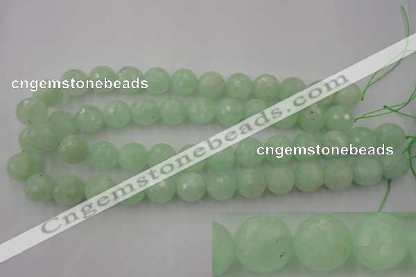 CPR116 15.5 inches 16mm faceted round natural prehnite beads wholesale