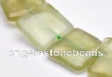 CPR16 A grade 18*18mm square natural Prehnite gemstone beads