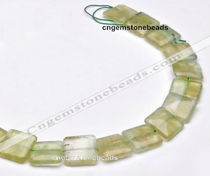 CPR16 A grade 18*18mm square natural Prehnite gemstone beads