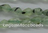 CPR204 15.5 inches 5*8mm faceted teardrop natural prehnite beads