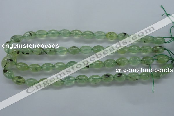 CPR208 15.5 inches 10*14mm rice natural prehnite beads wholesale