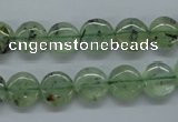CPR212 15.5 inches 12mm flat round natural prehnite beads wholesale