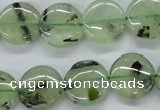 CPR214 15.5 inches 16mm flat round natural prehnite beads wholesale