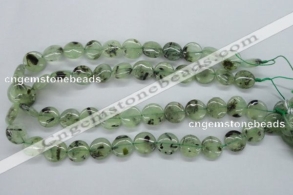 CPR214 15.5 inches 16mm flat round natural prehnite beads wholesale