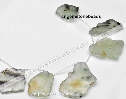 CPR22 Freeform A- grade natural Prehnite gemstone beads wholesal