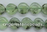 CPR230 15.5 inches 14*14mm heart natural prehnite beads wholesale