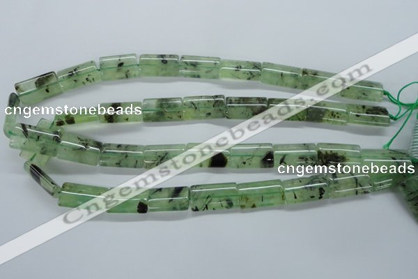 CPR245 15.5 inches 12*22mm flat tube natural prehnite beads wholesale