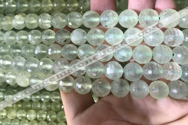 CPR363 15.5 inches 10mm faceted round prehnite gemstone beads