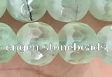 CPR366 15.5 inches 8mm faceted round prehnite gemstone beads