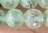 CPR368 15.5 inches 12mm faceted round prehnite gemstone beads