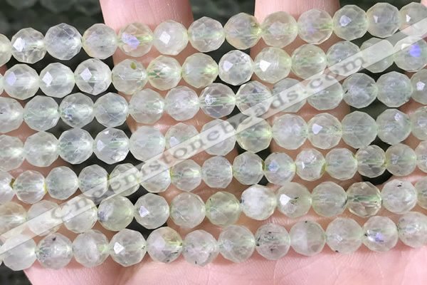 CPR376 15.5 inches 6mm faceted nuggets prehnite gemstone beads